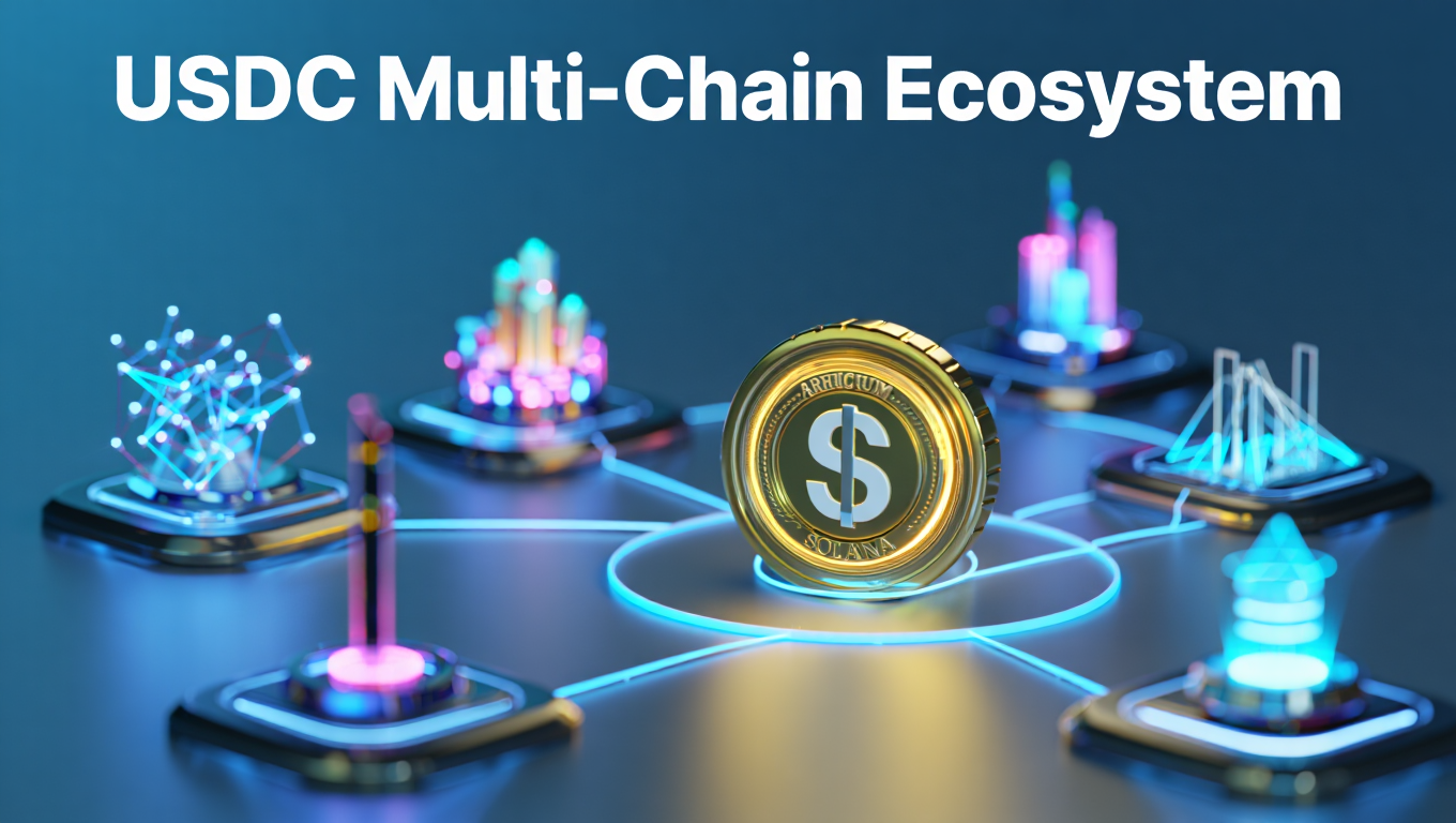 ilustração mostrando o que é USDC como stablecoin atrelada ao dólar