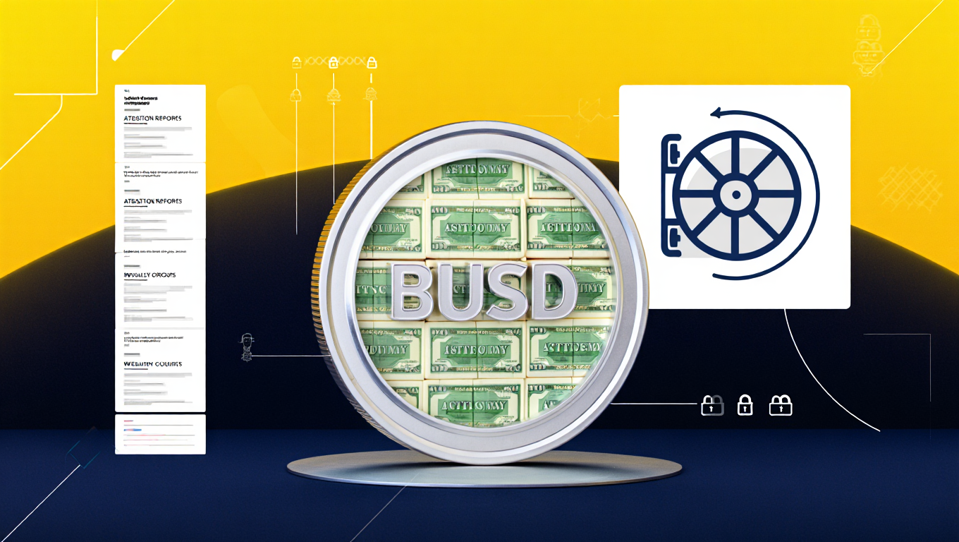 stablecoin BUSD da Binance representada em ilustração
